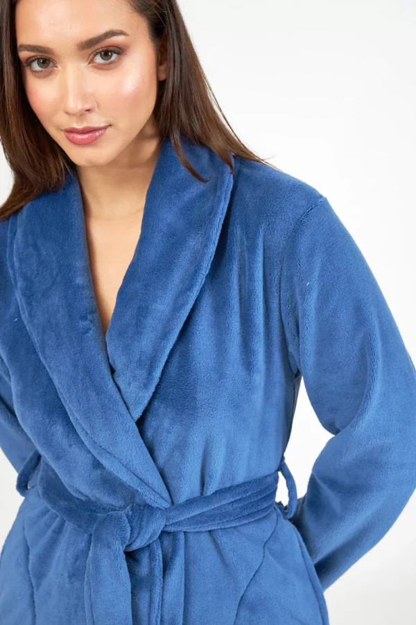 Γυναικεία σταυρωτή ρόμπα fleece 407708 -1