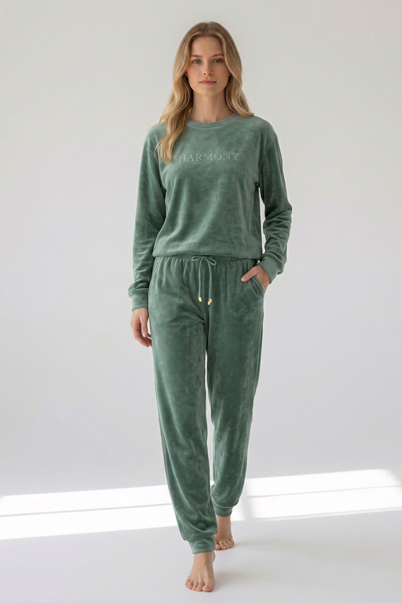 Γυναικεία Πυζάμα Velour Harmony Homewear | 111933.